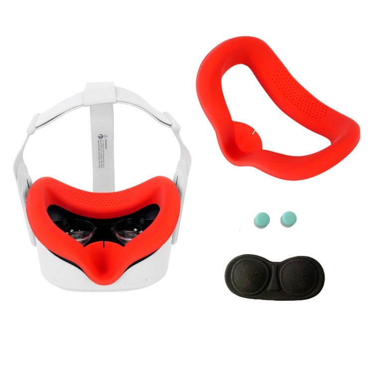 JD-391215 Suitable for Oculus Quest2 Generation VR Eye Mask Silicone Cover + Lens Cover Set(white) -  by buy2fix | Online Shopping UK | buy2fix