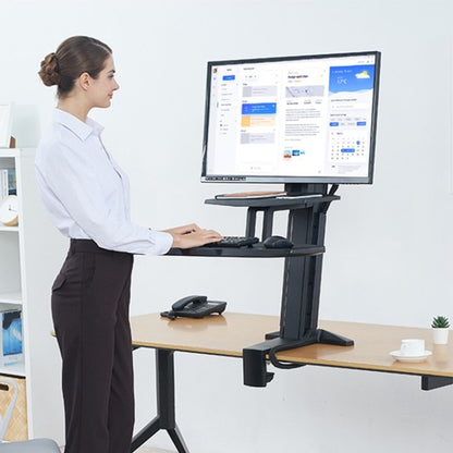 NORTH BAYOU NB L80 Dual Tray Stand Desk Table Clamp LCD Monitor Mount for 17-32 inch - Consumer Electronics by buy2fix | Online Shopping UK | buy2fix