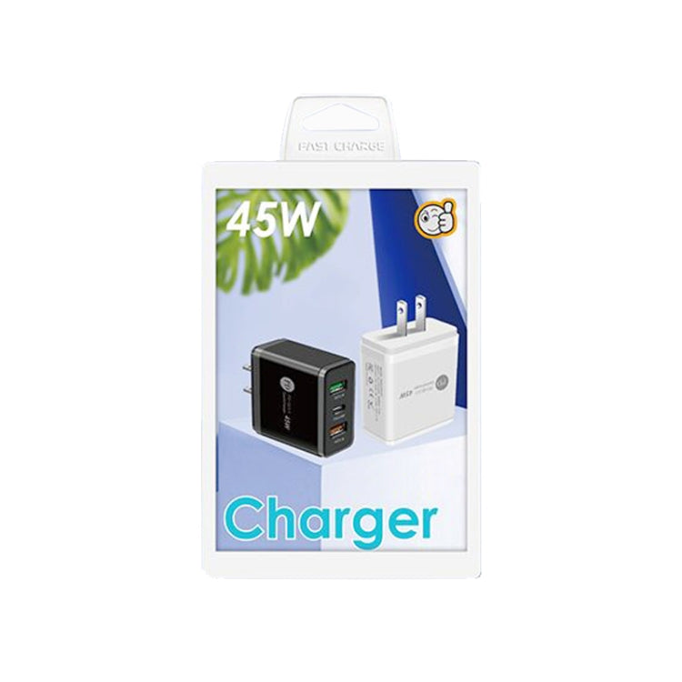 45W PD3.0 + 2 x QC3.0 USB Multi Port Quick Charger, US Plug(White) - Apple Accessories by buy2fix | Online Shopping UK | buy2fix