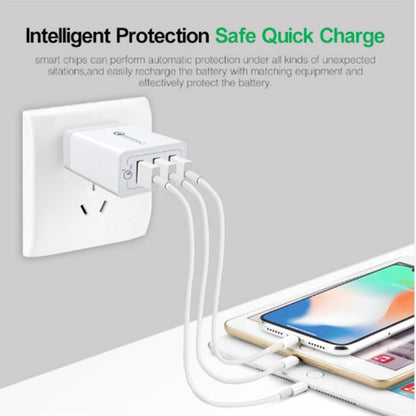 30W QC 3.0 USB + 2 x USB 2.0 Ports Mobile Phone Tablet Quick Charger, AU Plug - USB Charger by buy2fix | Online Shopping UK | buy2fix