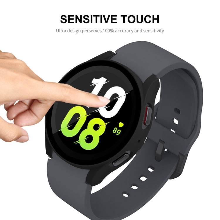 For Samsung Galaxy Watch5 40mm ENKAY Hat-Prince Full Coverage PC Frame + 9H Tempered Glass Case(Transparent) - Watch Cases by ENKAY | Online Shopping UK | buy2fix