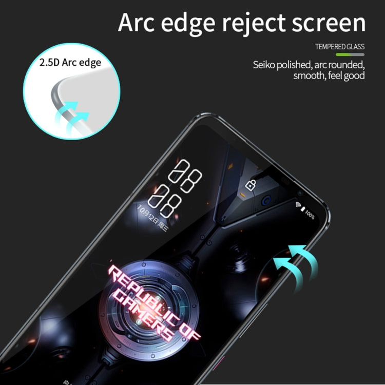 For ASUS ROG Phone 6D / 6D Ultimate / Phone 5 PINWUYO 9H 2.5D Full Screen Tempered Glass Film(Black) - ASUS Tempered Glass by PINWUYO | Online Shopping UK | buy2fix