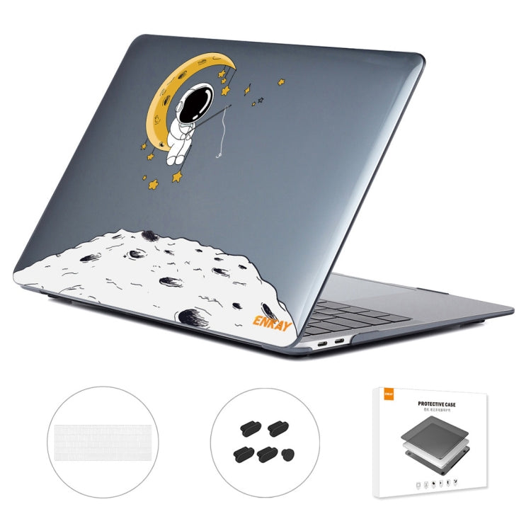 For MacBook Pro 13.3 A1706/A1989/A2159 ENKAY Hat-Prince 3 in 1 Spaceman Pattern Laotop Protective Crystal Case with TPU Keyboard Film / Anti-dust Plugs, Version:US(Spaceman No.3) - MacBook Pro Cases by ENKAY | Online Shopping UK | buy2fix