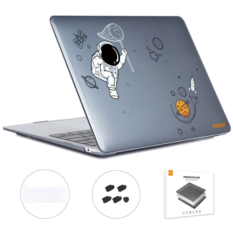 For MacBook Pro 13.3 A2251/A2289/A2338 ENKAY Hat-Prince 3 in 1 Spaceman Pattern Laotop Protective Crystal Case with TPU Keyboard Film / Anti-dust Plugs, Version:EU(Spaceman No.2) - MacBook Pro Cases by ENKAY | Online Shopping UK | buy2fix