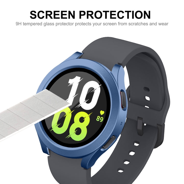 For Samsung Galaxy Watch4/5 44mm ENKAY Hat-Prince Waterproof Full Coverage PC Frame + 9H Tempered Glass Case(Transparent) - Watch Cases by ENKAY | Online Shopping UK | buy2fix