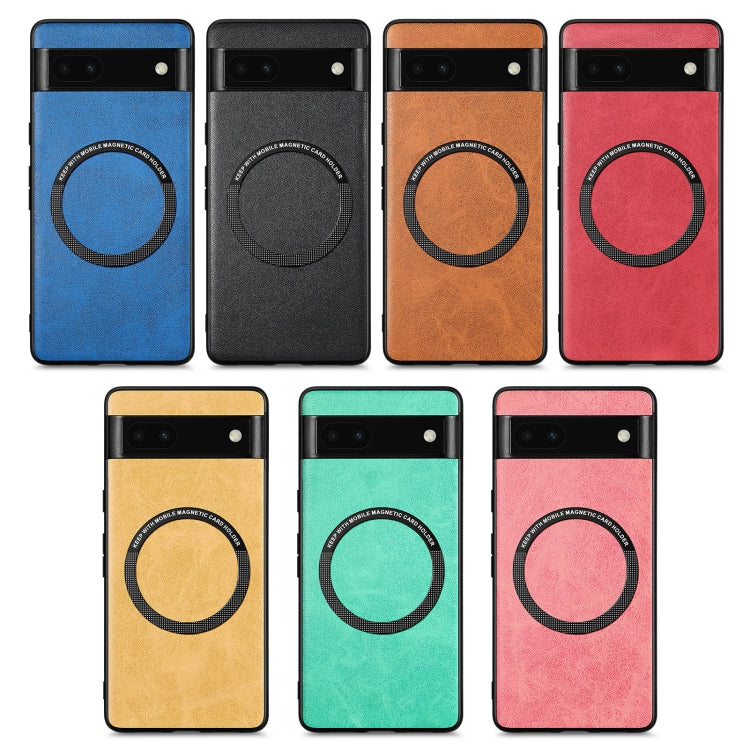 For Google Pixel 6A Solid Color Leather Phone Case(Green) - Google Cases by buy2fix | Online Shopping UK | buy2fix