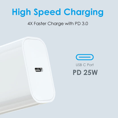 NORTHJO NOPD2501 PD 25W USB-C / Type-C Single Port Fast Charger, Plug Type:US Plug(White) - USB Charger by NORTHJO | Online Shopping UK | buy2fix