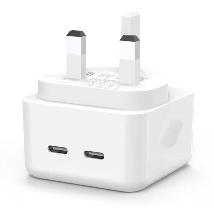 NORTHJO NOGAN3502 GaN PD PPS 35W Dual USB-C / Type-CWall Fast Charger, Plug Type:UK Plug(White) - USB Charger by NORTHJO | Online Shopping UK | buy2fix