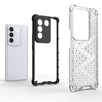 For vivo V27 / V27 Pro Shockproof Honeycomb Phone Case(White) - vivo Cases by buy2fix | Online Shopping UK | buy2fix