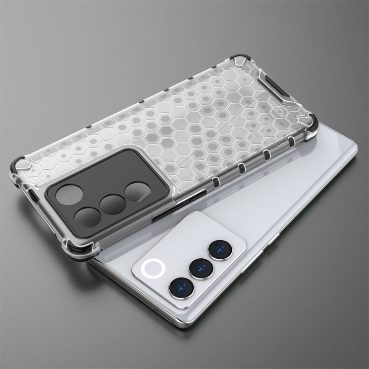 For vivo V27 / V27 Pro Shockproof Honeycomb Phone Case(White) - vivo Cases by buy2fix | Online Shopping UK | buy2fix