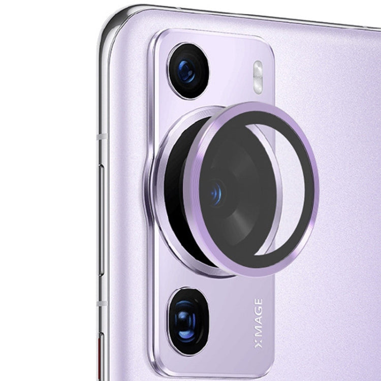 For HUAWEI P60 / P60 Pro / P60 Art ENKAY Hat-Prince 9H Rear Camera Lens Aluminium Alloy Tempered Glass Film(Purple) - Huawei Tempered Glass by ENKAY | Online Shopping UK | buy2fix