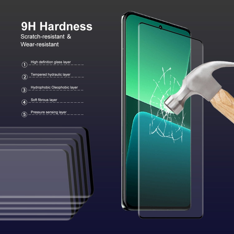 For Xiaomi 13 Pro / 13 Ultra 5pcs ENKAY Hat-Prince Heat Bending Side Glue Tempered Glass Full Film - 13 Pro Tempered Glass by ENKAY | Online Shopping UK | buy2fix