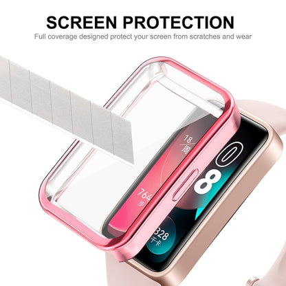 For Huawei Band 8 / 9 ENKAY Hat-Prince Full Coverage Electroplated Soft TPU Watch Case with Screen Protection(Black) - Watch Cases by ENKAY | Online Shopping UK | buy2fix