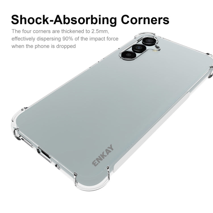 For Smausng Galaxy A54 5G ENKAY Transparent TPU Shockproof Phone Case with Glass Film - Galaxy Phone Cases by ENKAY | Online Shopping UK | buy2fix