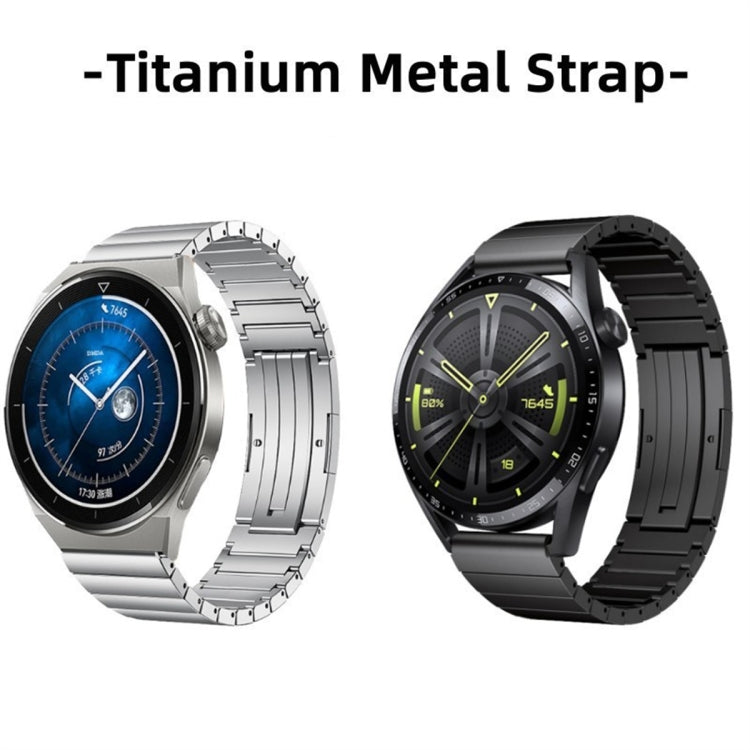 For Huawei Watch GT Runner One Bead Titanium Alloy Watch Band(Black) - Watch Bands by buy2fix | Online Shopping UK | buy2fix