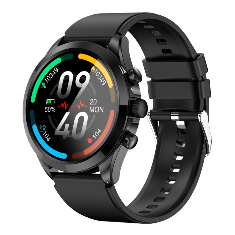 ET440 1.39 inch Color Screen Smart Silicone Strap Watch,Support Heart Rate / Blood Pressure / Blood Oxygen / Blood Glucose Monitoring(Black) - Smart Watches by buy2fix | Online Shopping UK | buy2fix