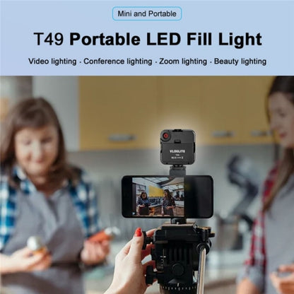 VLOGLITE T49 Portable LED Video Light 5600K Photography Photo Lighting Panel Mini Fill Lamp -  by buy2fix | Online Shopping UK | buy2fix