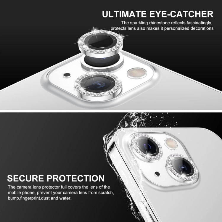 For iPhone 13 / 13 mini ENKAY AR Anti-reflection Individual Diamond Ring Camera Lens Glass Full Film(Light Purple) - iPhone 13 Tempered Glass by ENKAY | Online Shopping UK | buy2fix