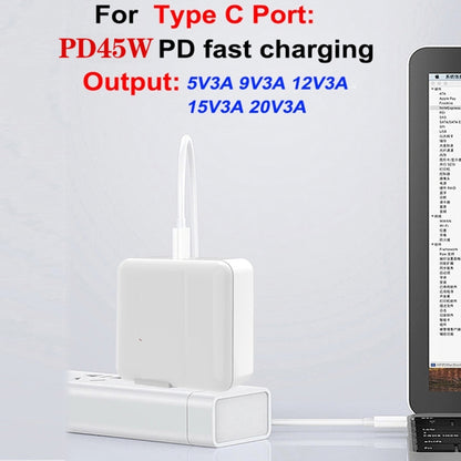GAN 65W PD45W Dual Type-C+QC3.0 USB Multi Compatible Laptop Adapter UK + US Plug White - Power Supply by buy2fix | Online Shopping UK | buy2fix