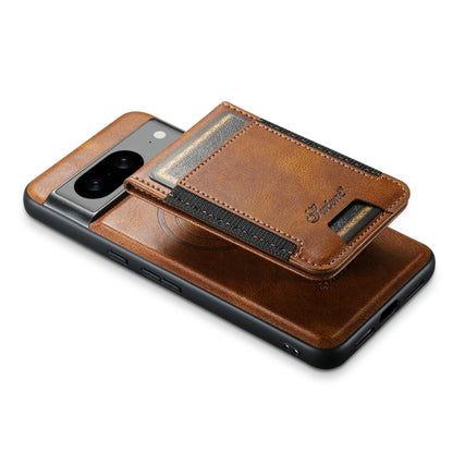 For Google Pixel 8 Suteni H17 Oil Eax Leather Detachable Wallet Phone Case(Brown) - Google Cases by Suteni | Online Shopping UK | buy2fix