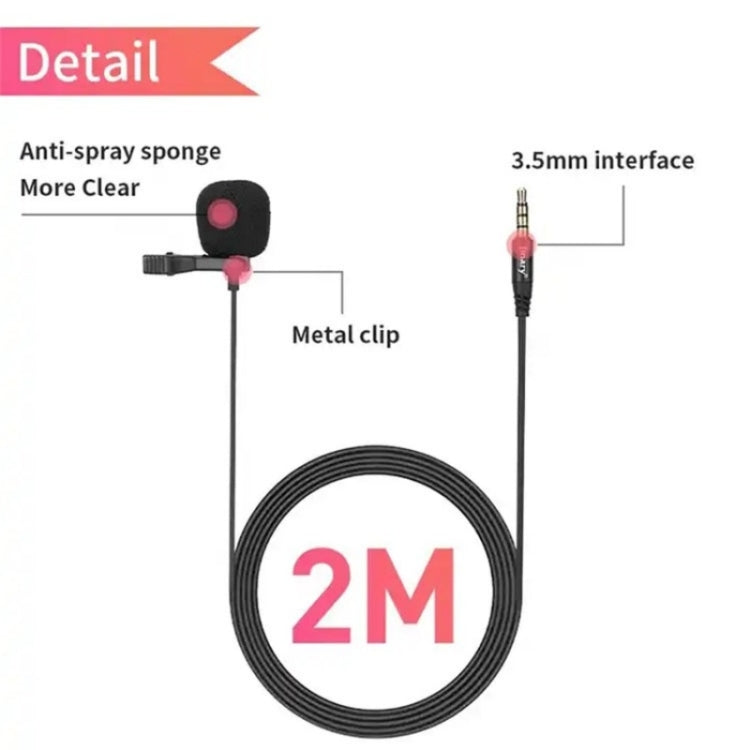 JMARY MC-R1 Phone Laptop Recording Interview Lavalier Mic 3.5mm Mini Microphone - Microphone by buy2fix | Online Shopping UK | buy2fix