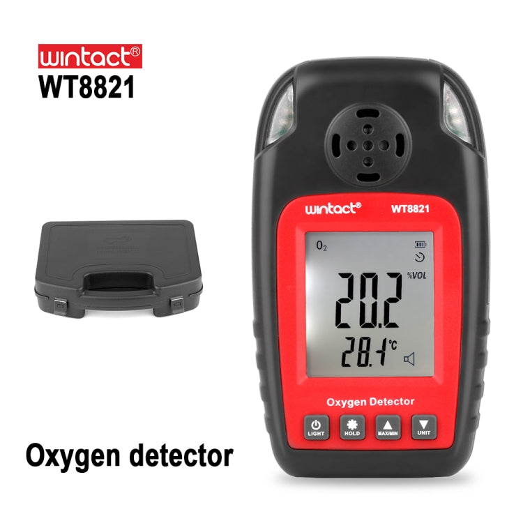 WINTACT WT8821 Oxygen Detector Independent Oxygen Gas Sensor Warning-up High Sensitive Poisoning Alarm Detector - Gas Monitor by Wintact | Online Shopping UK | buy2fix