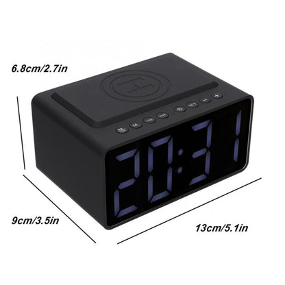 AEC BT508 Wireless Charging Bluetooth Speaker LED Alarm Clock Power Bank Three-In-One Speaker - Desktop Speaker by AEC | Online Shopping UK | buy2fix