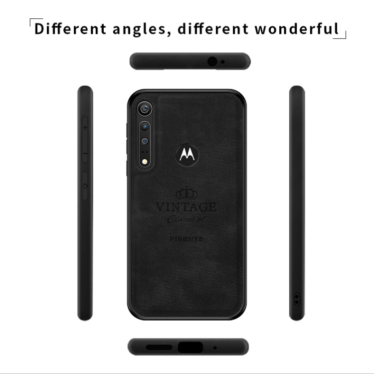 For MOTO G8 Play / One macro PINWUYO Zun Series PC + TPU + Skin Waterproof And Anti-fall All-inclusive Protective Shell(Black) - Motorola Cases by PINWUYO | Online Shopping UK | buy2fix