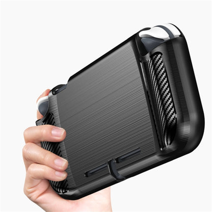 Brushed Texture Carbon Fiber TPU Case For Nintendo Switch Lite(Black) - Cases by buy2fix | Online Shopping UK | buy2fix