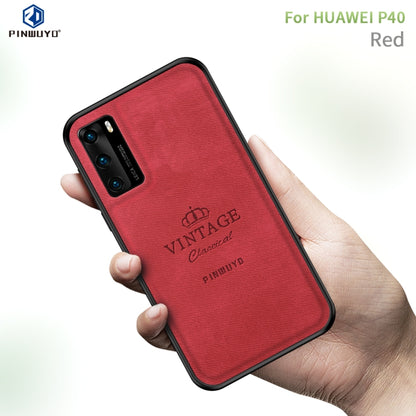 For Huawei P40 PINWUYO Zun Series PC + TPU + Skin Waterproof And Anti-fall All-inclusive Protective Shell(Red) - Huawei Cases by PINWUYO | Online Shopping UK | buy2fix