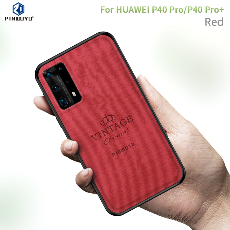 For Huawei P40 pro / P40pro+ PINWUYO Zun Series PC + TPU + Skin Waterproof And Anti-fall All-inclusive Protective Shell(Red) - Huawei Cases by PINWUYO | Online Shopping UK | buy2fix