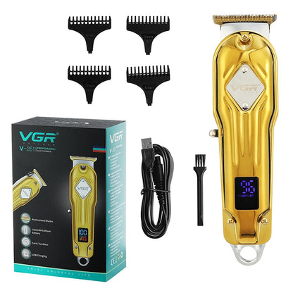 VGR V-261 8W USB Metal Professional Hair Clipper with LED Digital Display (Silver) - Hair Trimmer by VGR | Online Shopping UK | buy2fix