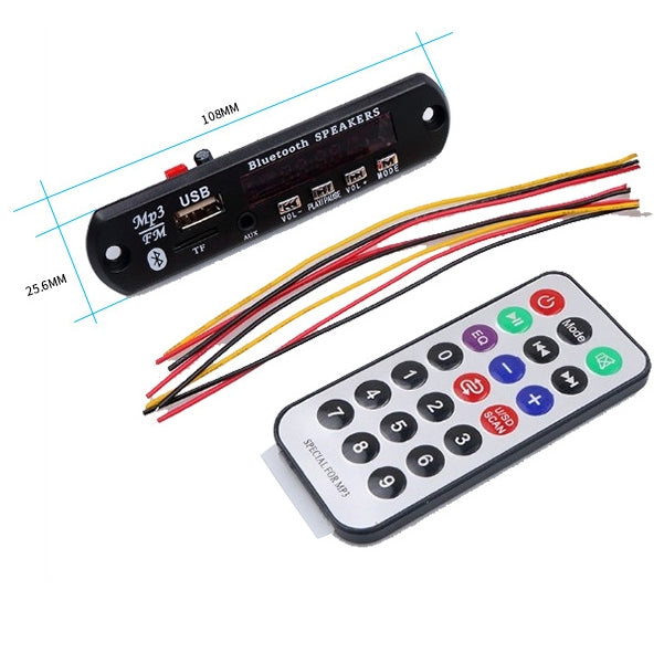 12V MP3 WMA Decoder Board Audio Module USB TF Radio with Bluetooth for Car accessories - Consumer Electronics by buy2fix | Online Shopping UK | buy2fix