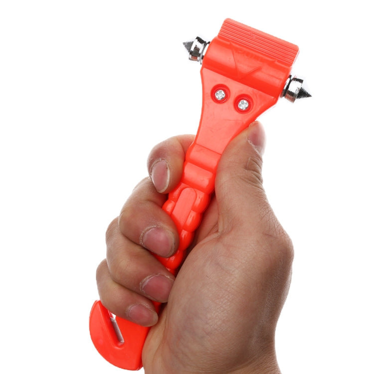 2 in 1 Mini Car Safety Rescue Hammer Life Saving Escape Emergency Hammer Seat Belt Cutter Window Glass Breaker(Orange) - Emergency Hammer by buy2fix | Online Shopping UK | buy2fix