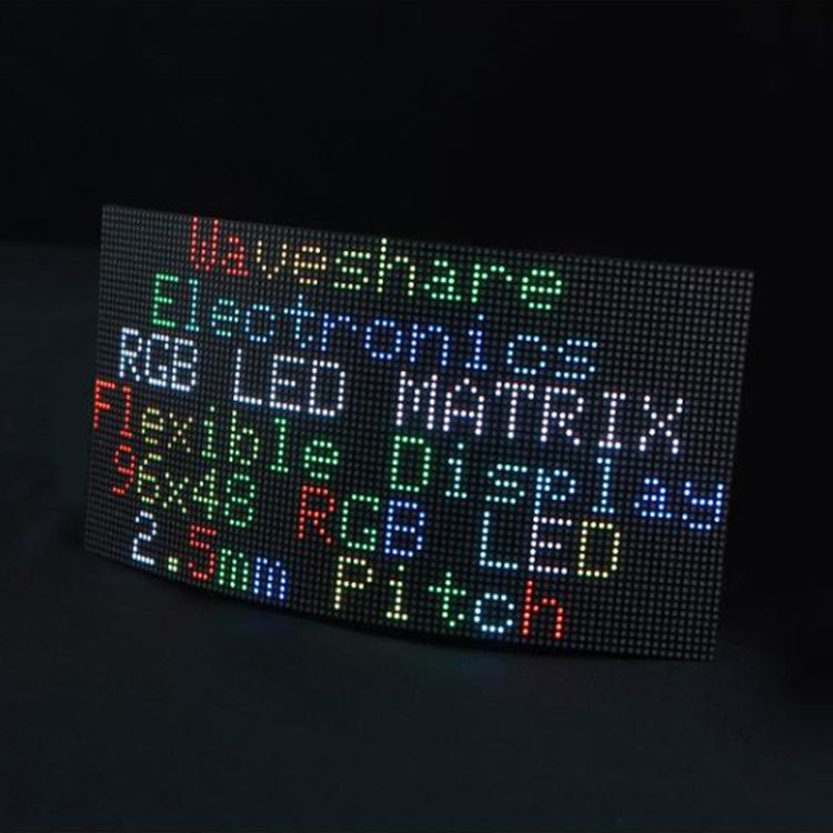 Waveshare Flexible RGB Full-color LED Matrix Panel, 2.5mm Pitch, 96x48 Pixels, Adjustable Brightness Bendable PCB - Consumer Electronics by Waveshare | Online Shopping UK | buy2fix