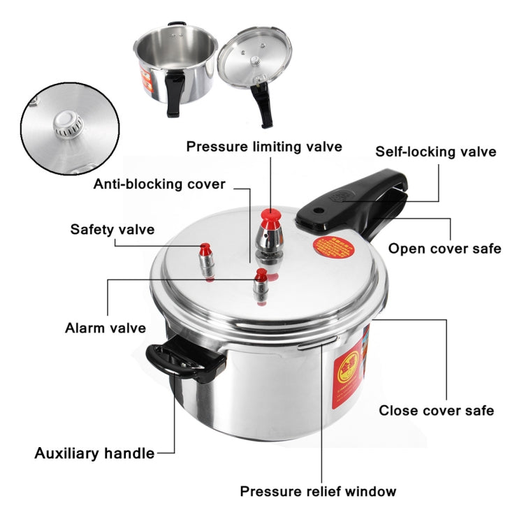 Household Aluminum Pressure Cooker Electric Pressure Cooker Suitable for Gas Stove, Type:18cm Single Use Bottom - Home & Garden by buy2fix | Online Shopping UK | buy2fix