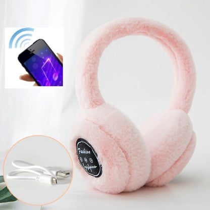 Bluetooth Earmuffs Winter Plush Windproof Men And Women Ear Cover(Pink) - Smart Wear by buy2fix | Online Shopping UK | buy2fix