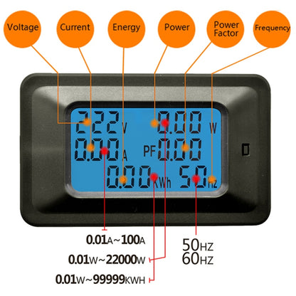 100A Household Multifunctional Watt-hour Meter AC Digital Voltage and Current Meter Power Monitor - Consumer Electronics by buy2fix | Online Shopping UK | buy2fix