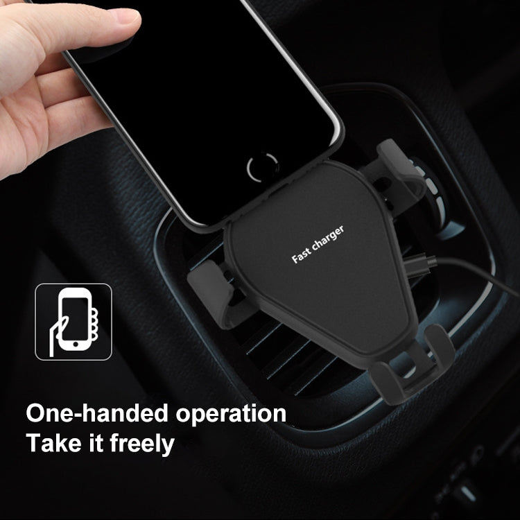 KT-C5 15W Rotatable Car Gravity Wireless Charger Air Outlet Mobile Phone Holder - In Car by buy2fix | Online Shopping UK | buy2fix