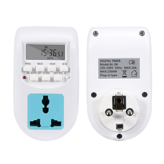 AL-06  220-240V  Digital Timer  Switch Socket, EU Plug - Consumer Electronics by buy2fix | Online Shopping UK | buy2fix