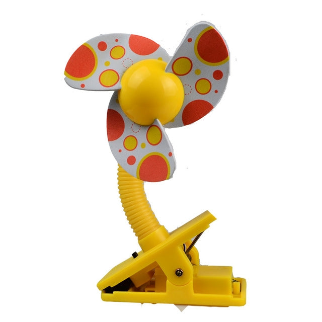 Baby Crib Stroller Fan Mini Portable Clip USBCharging Dormitory Office Small Electric Fan(Yellow) - Consumer Electronics by buy2fix | Online Shopping UK | buy2fix