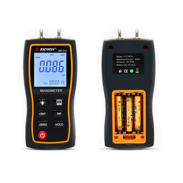 SNDWAY SW512 High Precision Digital Positive and Negative Differential Pressure Tester - Other Tester Tool by SNDWAY | Online Shopping UK | buy2fix