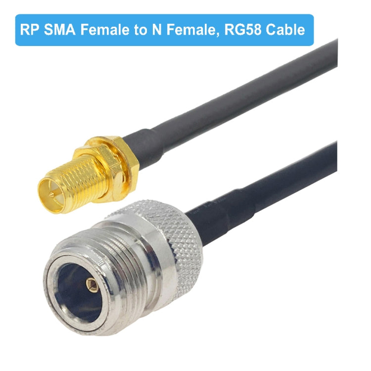 RP-SMA Female to N Female RG58 Coaxial Adapter Cable, Cable Length:5m - Connectors by buy2fix | Online Shopping UK | buy2fix