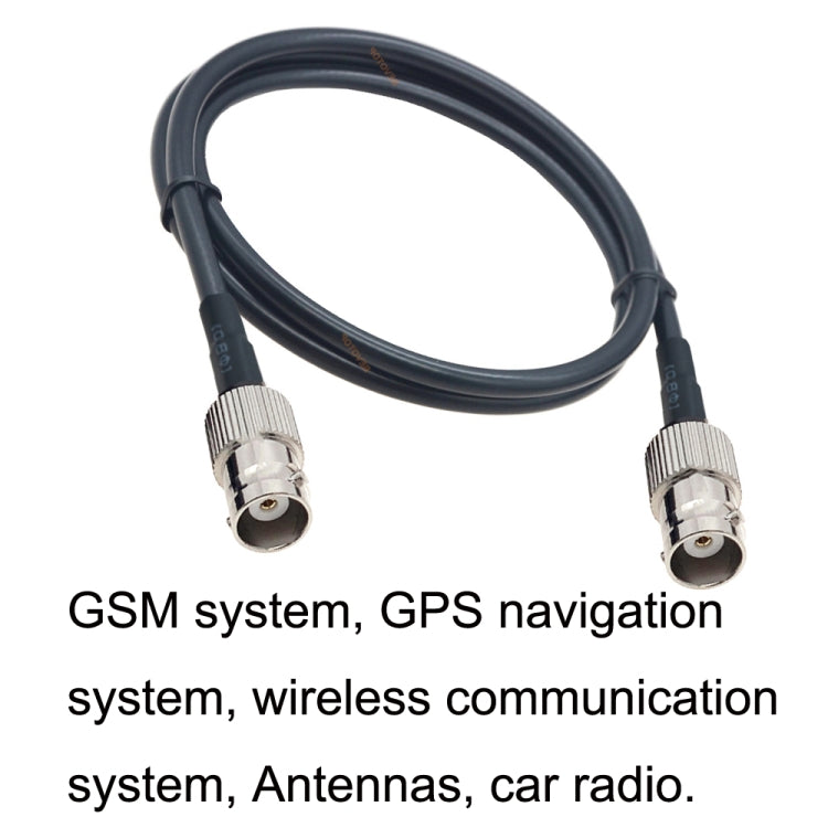 BNC Female To BNC Female RG58 Coaxial Adapter Cable, Cable Length:0.5m - Connectors by buy2fix | Online Shopping UK | buy2fix