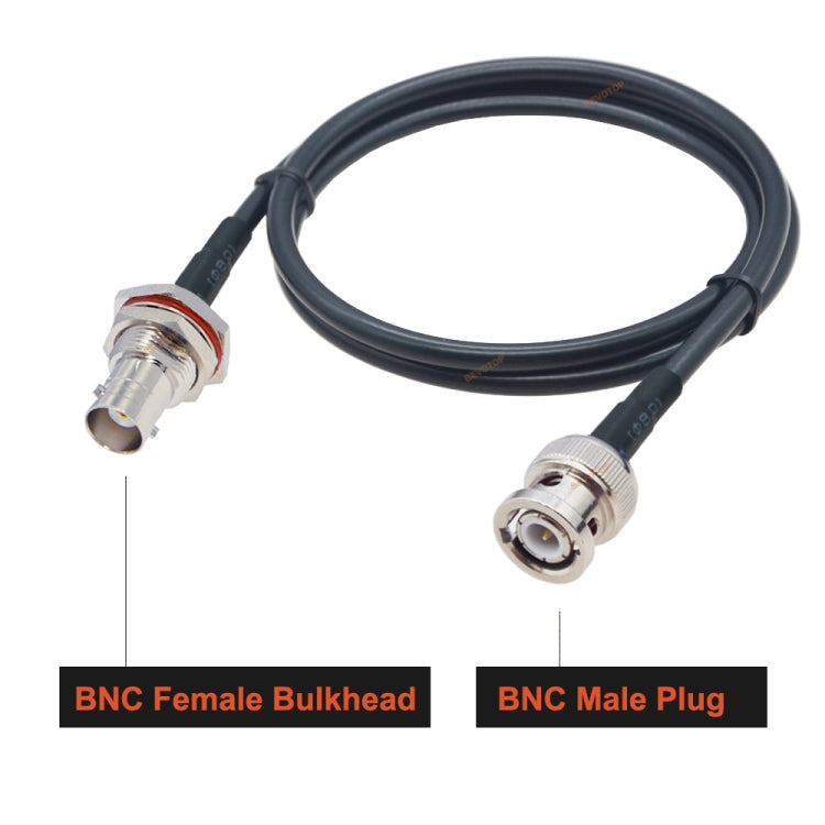 BNC Female With Waterproof Circle To BNC Male RG58 Coaxial Adapter Cable, Cable Length:1.5m - Connectors by buy2fix | Online Shopping UK | buy2fix