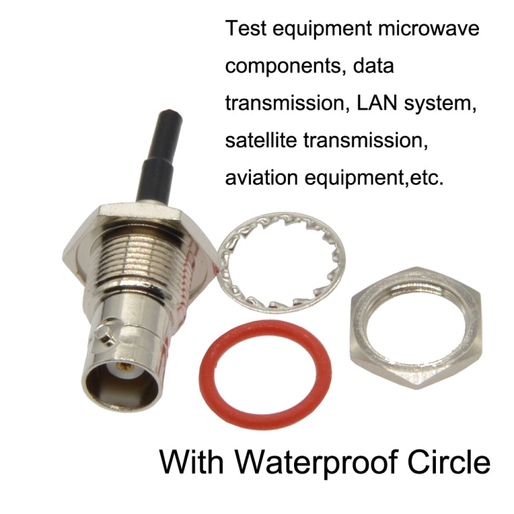 BNC Female With Waterproof Circle To BNC Male RG58 Coaxial Adapter Cable, Cable Length:1.5m - Connectors by buy2fix | Online Shopping UK | buy2fix