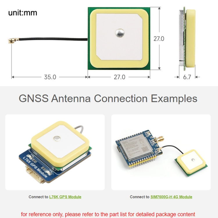 Waveshare 24095 GNSS Active Ceramic Positioning Antenna, IPEX 1 Connector - Consumer Electronics by Waveshare | Online Shopping UK | buy2fix