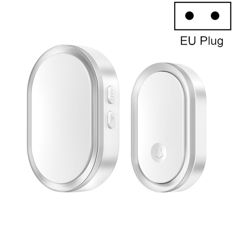 CACAZI A99 Home Smart Remote Control Doorbell Elderly Pager, Style:EU Plug(Silver) - Security by CACAZI | Online Shopping UK | buy2fix
