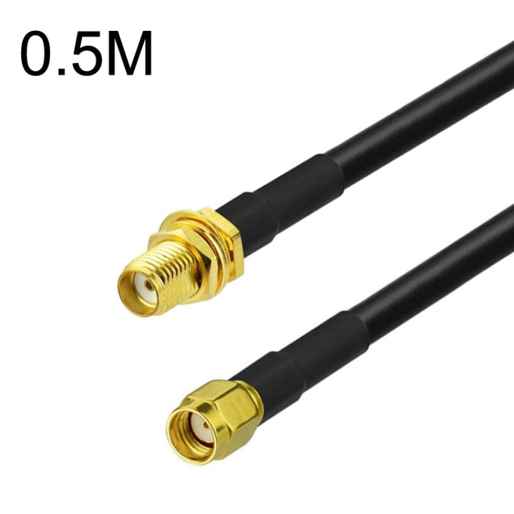 SMA Female To RP-SMA Male RG58 Coaxial Adapter Cable, Cable Length:0.5m - Connectors by buy2fix | Online Shopping UK | buy2fix