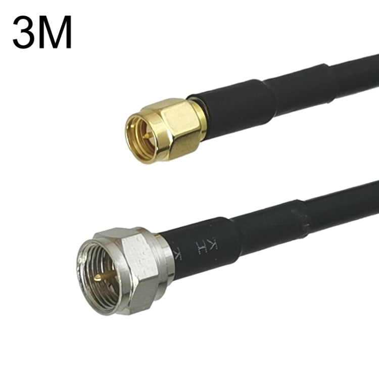 SMA Male To F TV Male RG58 Coaxial Adapter Cable, Cable Length:3m - Connectors by buy2fix | Online Shopping UK | buy2fix